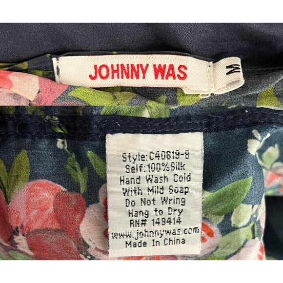 Johnny Was Size M Silk Tassel Wide Flared Sleeve Floral Mococo Boho Shrug Poncho - Picture 12 of 17